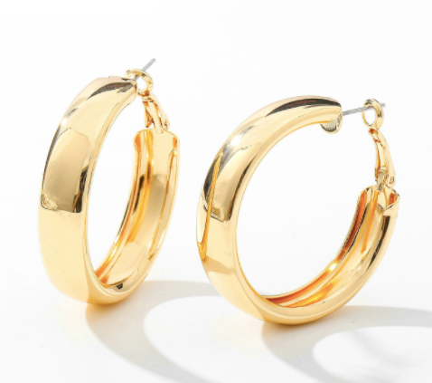 Colette Thick Gold Hoop Earrings