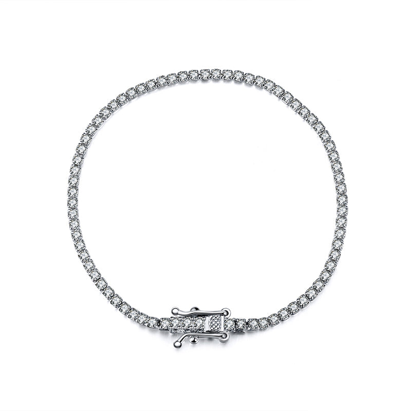 Sterling Silver Clasp Tennis Bracelet – ESTÉE LANE