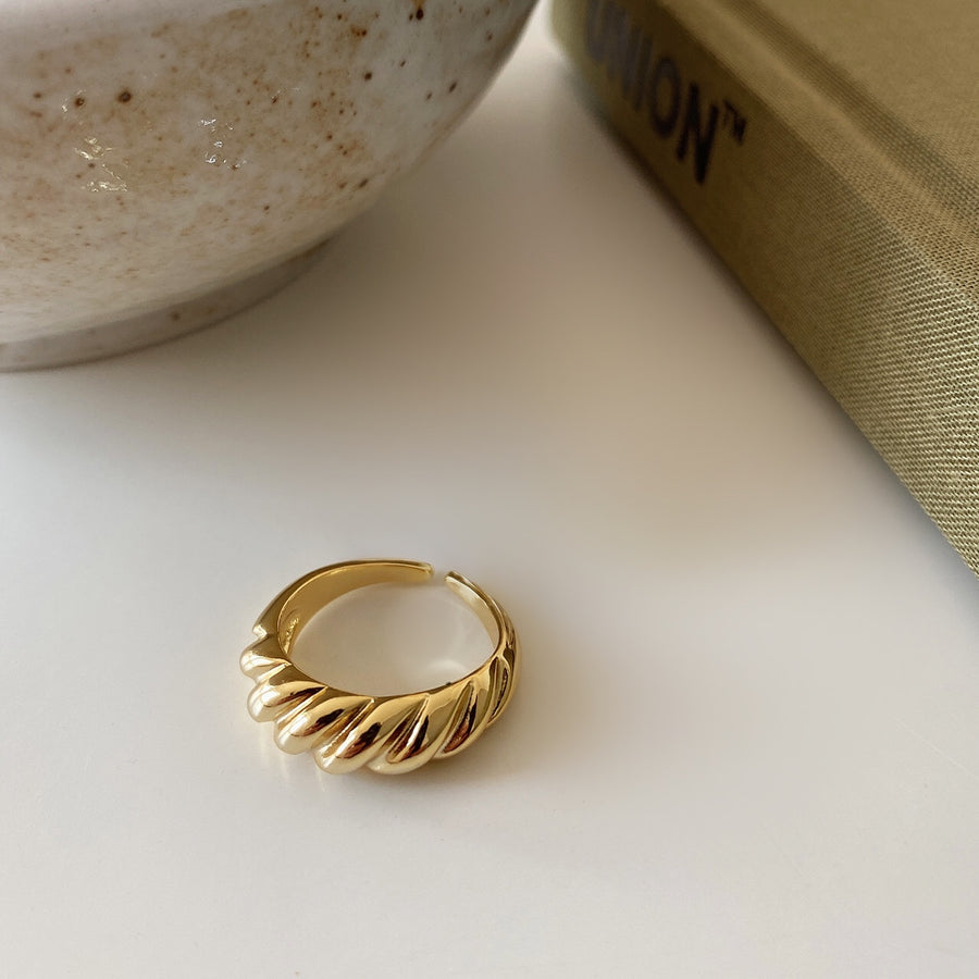 Gold Vermeil Crescent Dome Ring