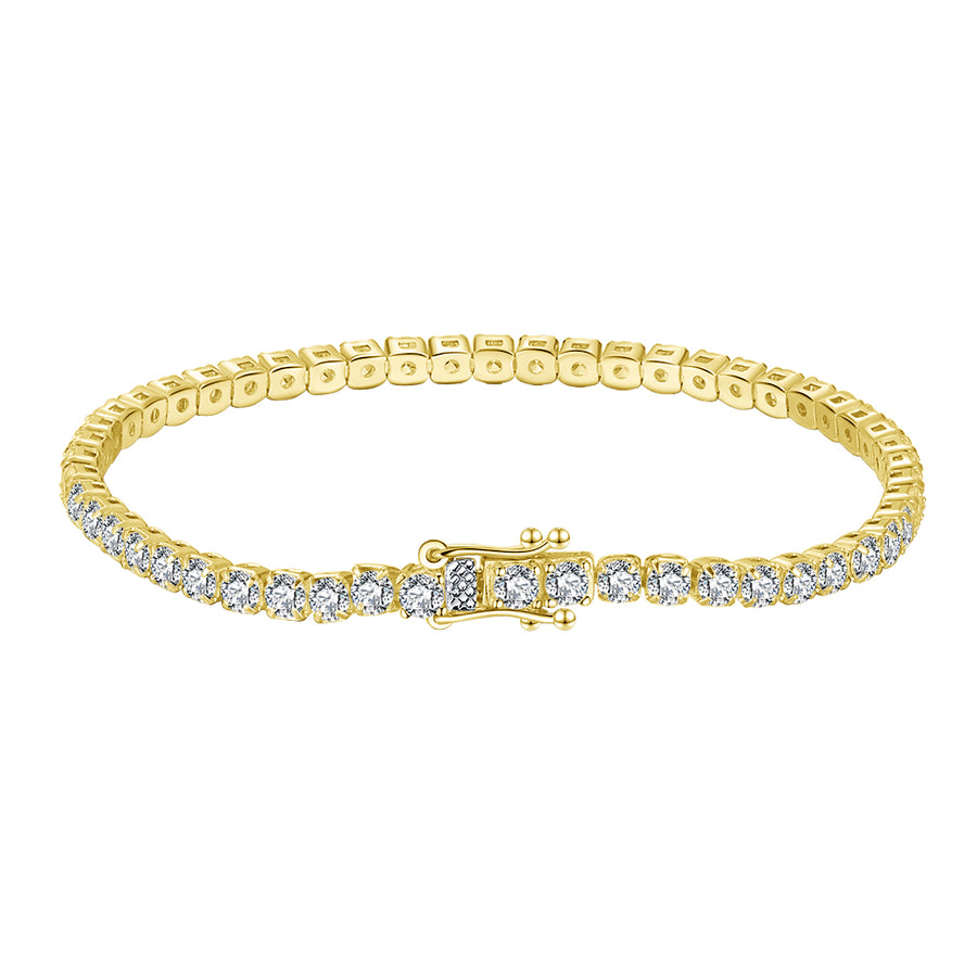 Gold Clasp Tennis Bracelet
