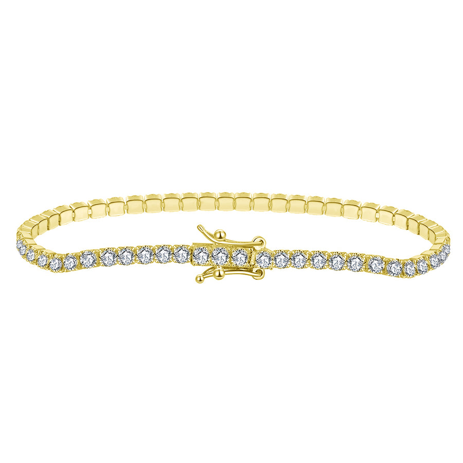 Gold Clasp Tennis Bracelet