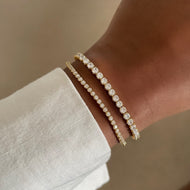 Gold Clasp Tennis Bracelet