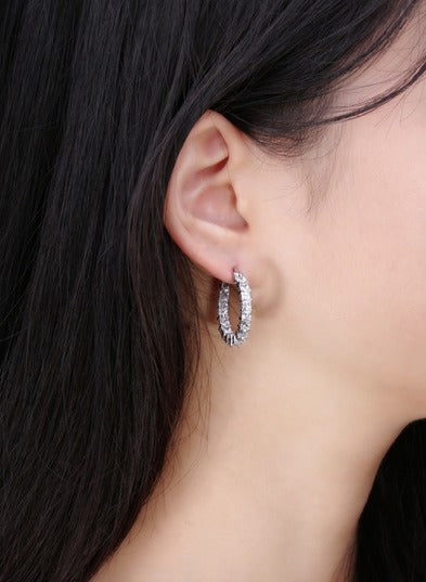 Mico Platinum Hoop Earrings