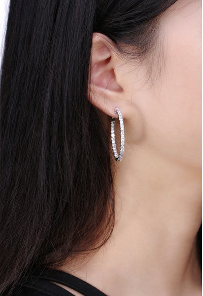 Lucet Platinum Hoop Earrings
