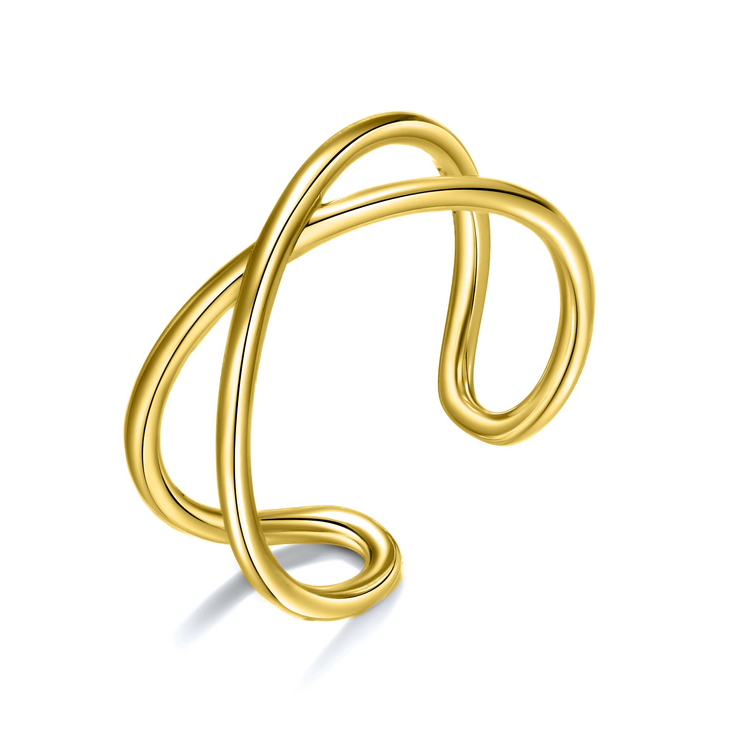 Adjustable Gold Vermeil Crossover Ring – ESTÉE LANE